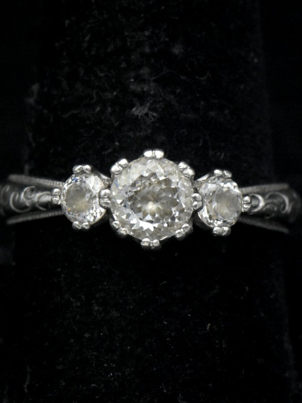 Tacori - Vintage Sterling Silver CZ Crown Ring - Size 9